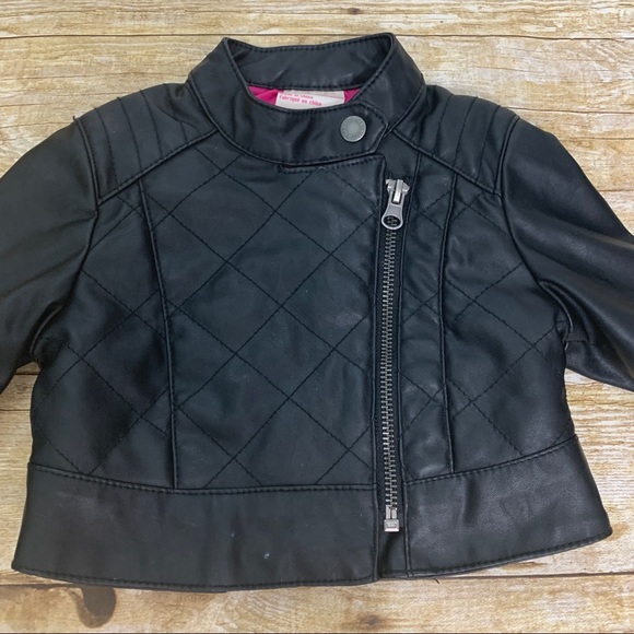Girls black jacket by Genuine kids. Size 12 months - Picture 4 of 8